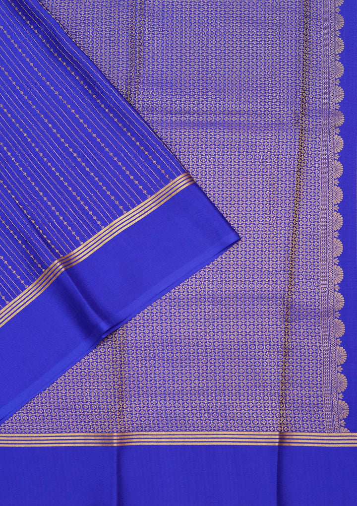 Royal Blue Zariwork Pure Crepe Silk Saree