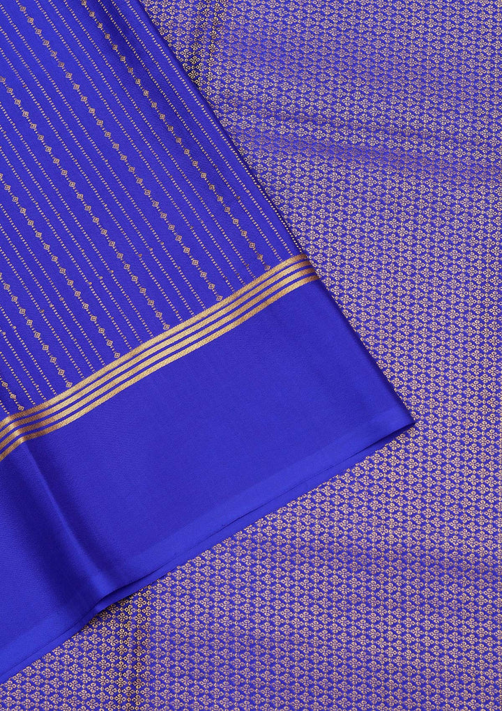 Royal Blue Zariwork Pure Crepe Silk Saree