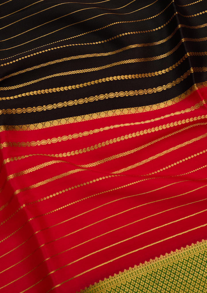 Black Zariwork Pure Crepe Silk Saree