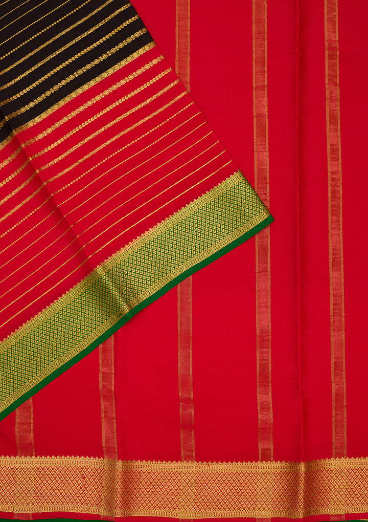 Black Zariwork Pure Crepe Silk Saree