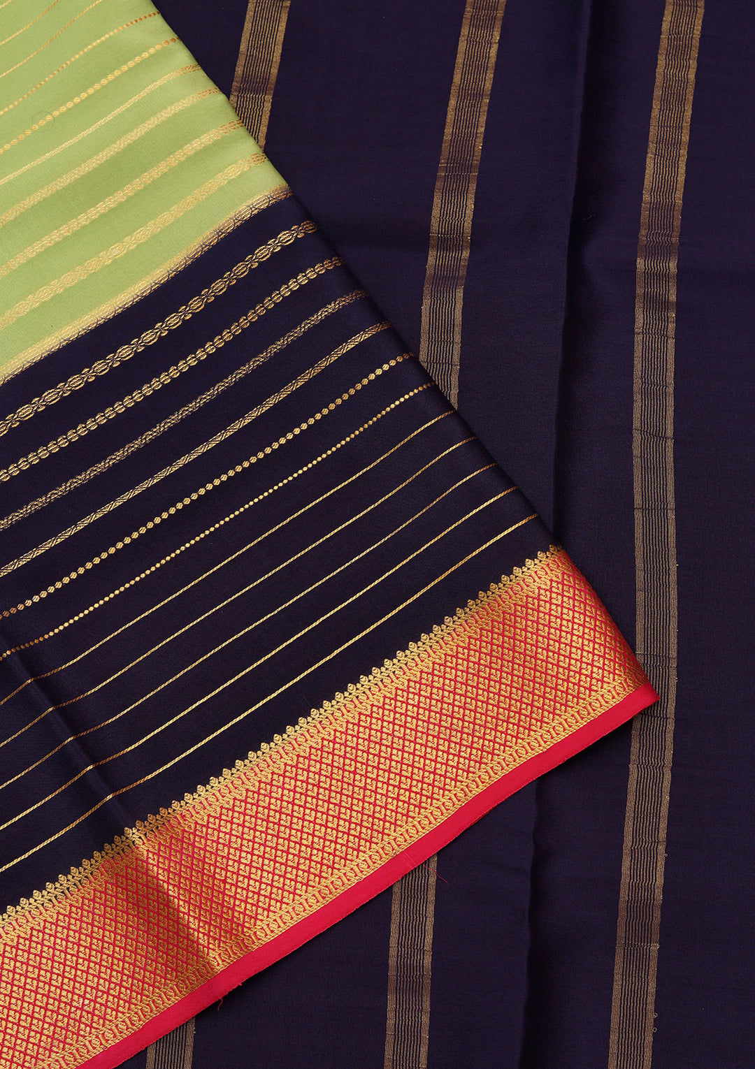 Blue Zariwork Pure Crepe Silk Saree