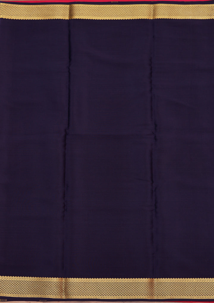 Blue Zariwork Pure Crepe Silk Saree