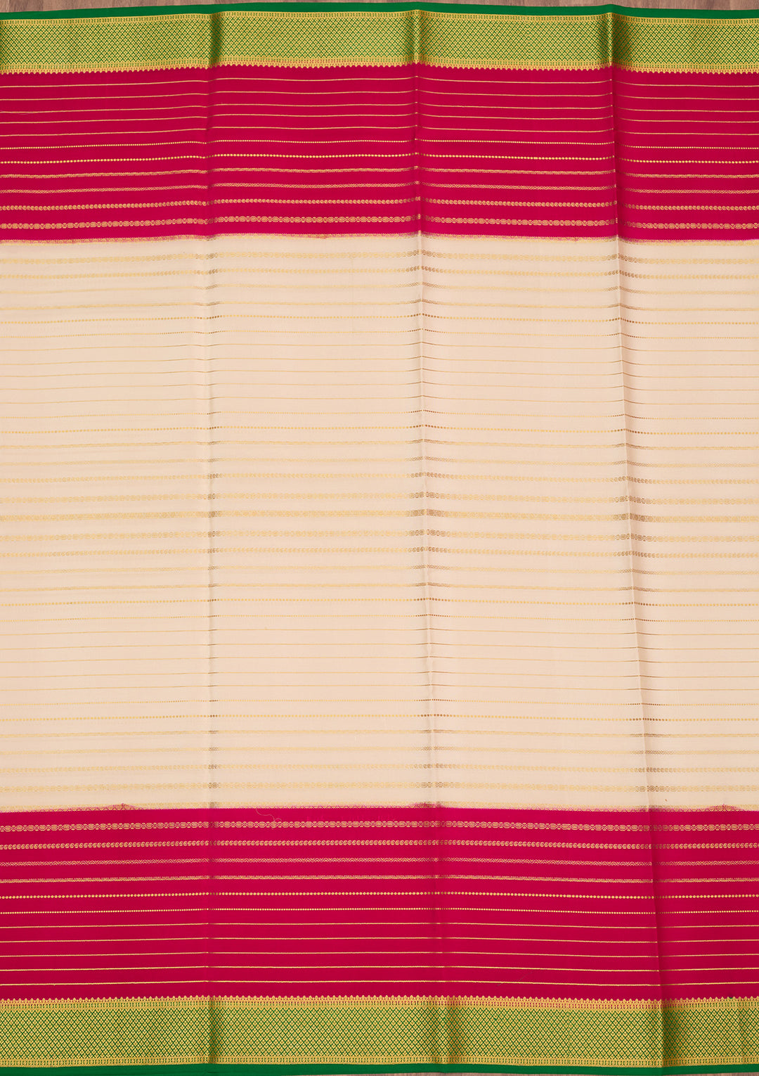 Off White Zariwork Pure Crepe Silk Saree