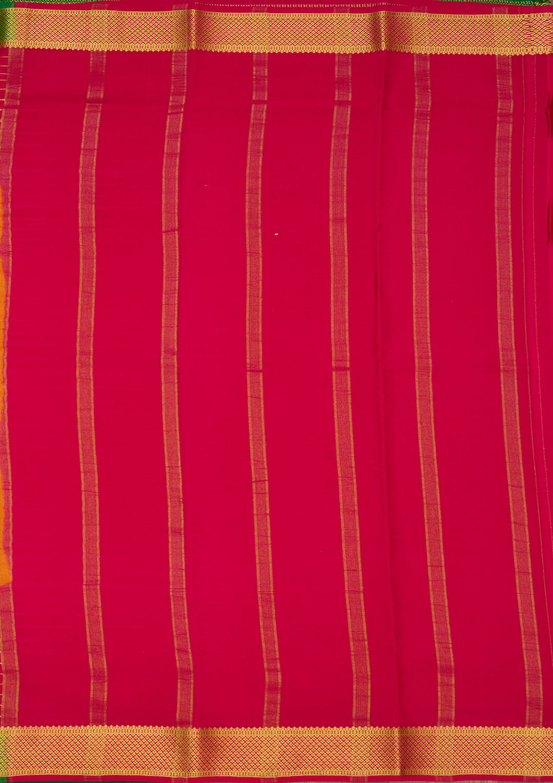 Orange Zariwork Pure Crepe Silk Saree