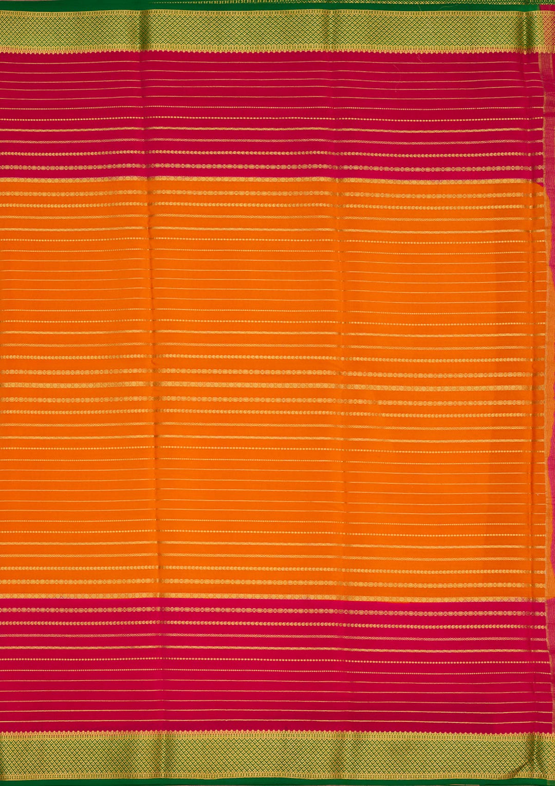 Orange Zariwork Pure Crepe Silk Saree