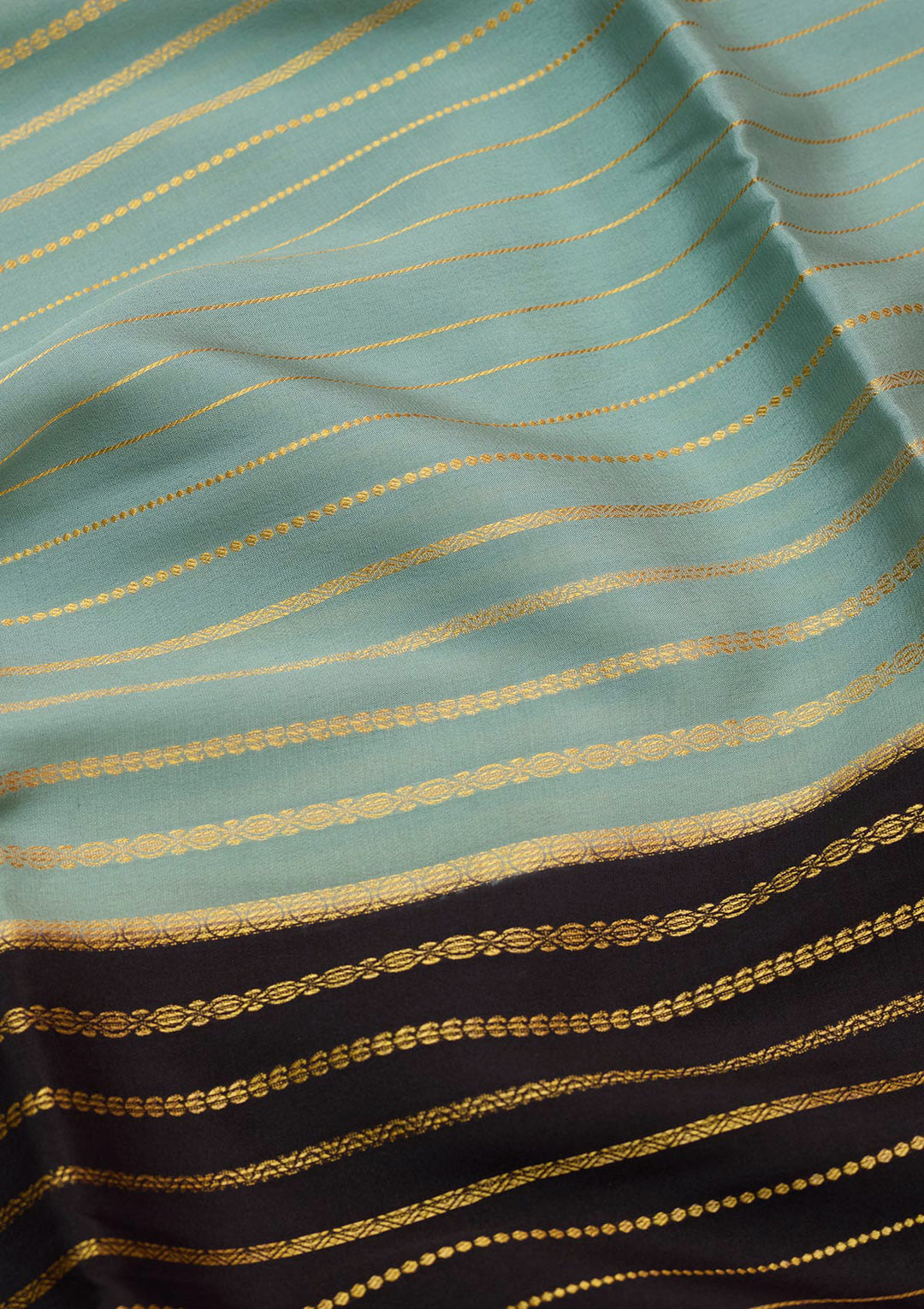 Pista Green Zariwork Pure Crepe Silk Saree