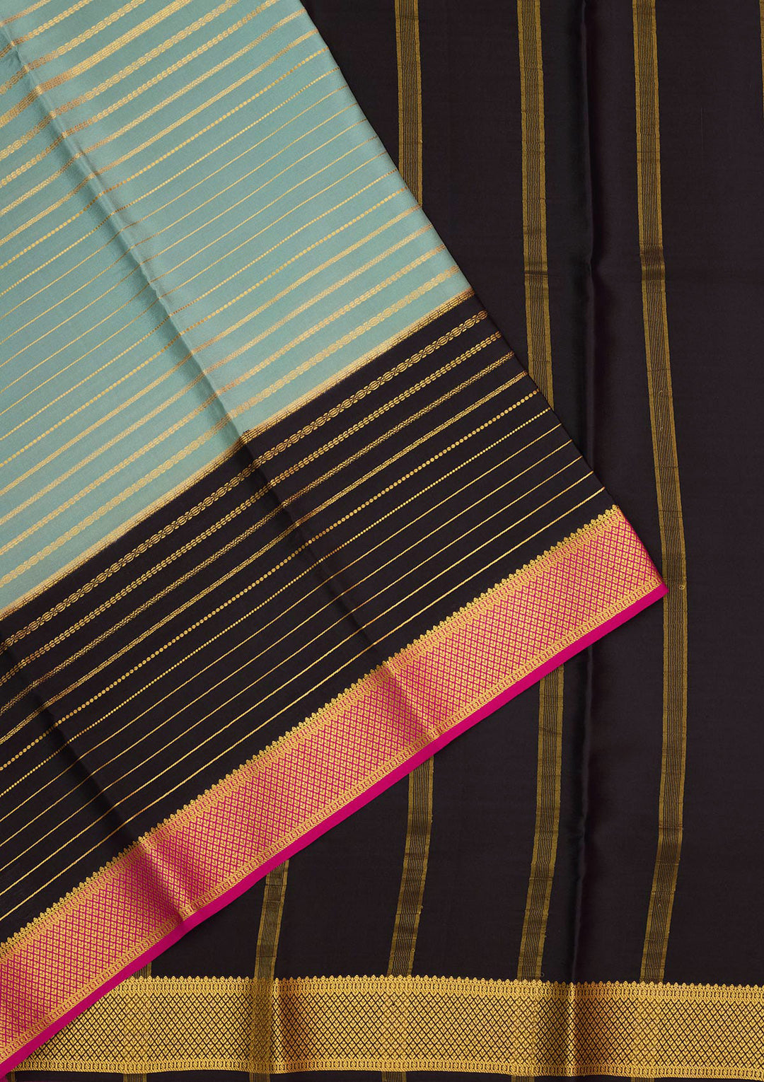 Pista Green Zariwork Pure Crepe Silk Saree