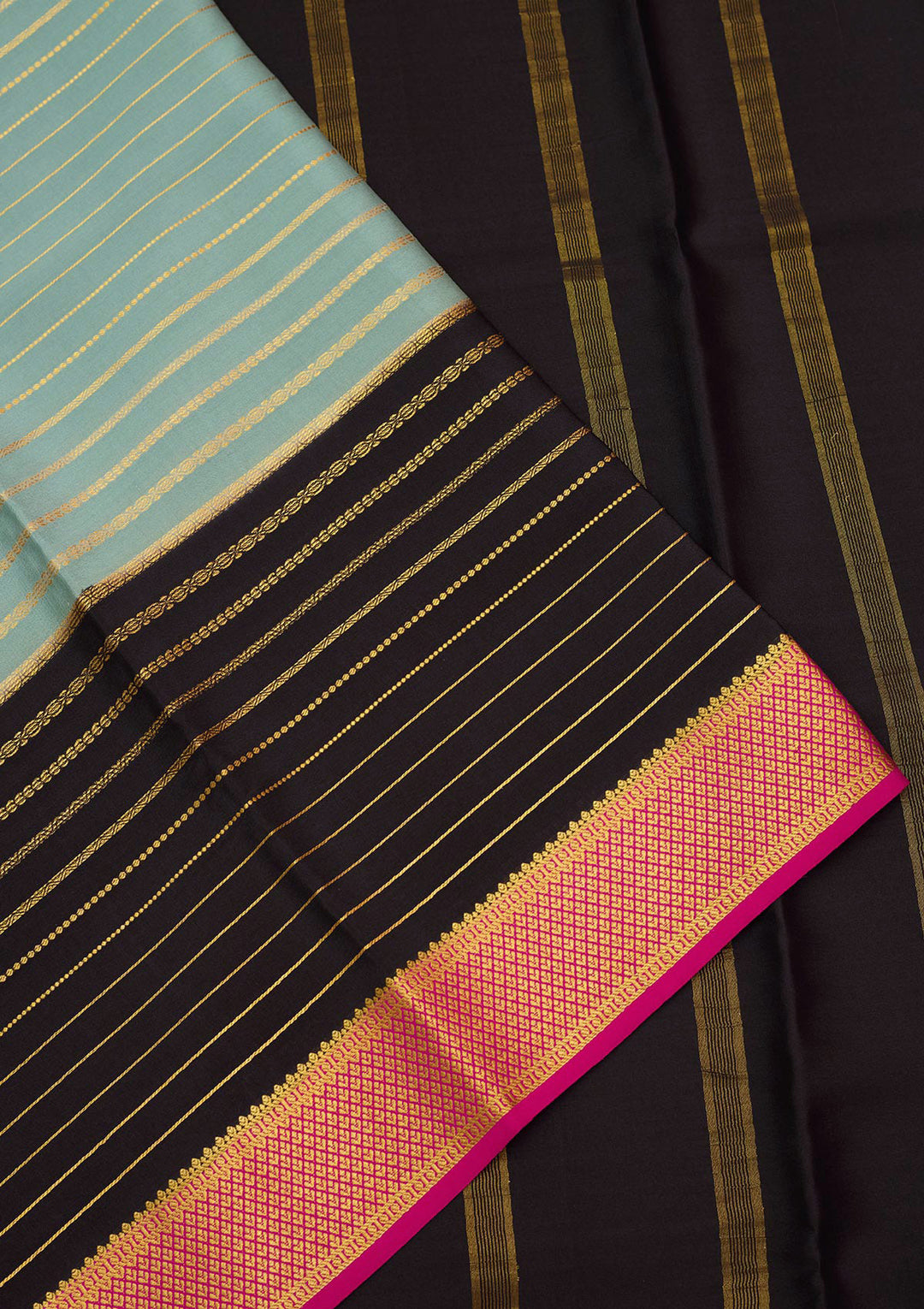 Pista Green Zariwork Pure Crepe Silk Saree
