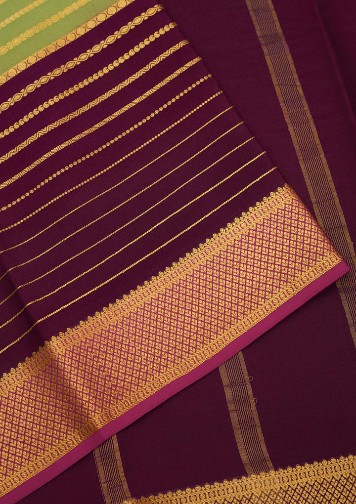 Pista Green Zariwork Pure Crepe Silk Saree