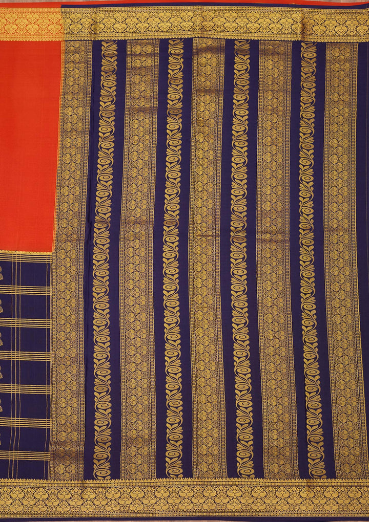 Light Brown Zariwork Pure Crepe Silk Saree
