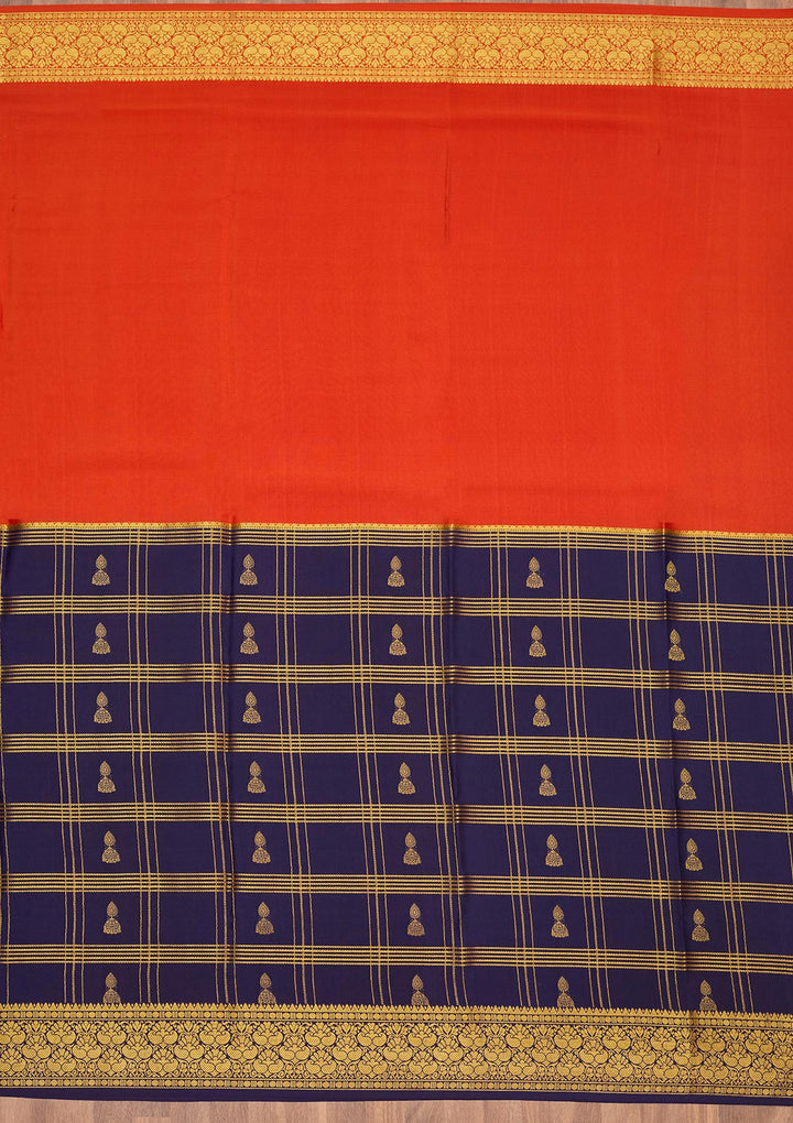 Light Brown Zariwork Pure Crepe Silk Saree