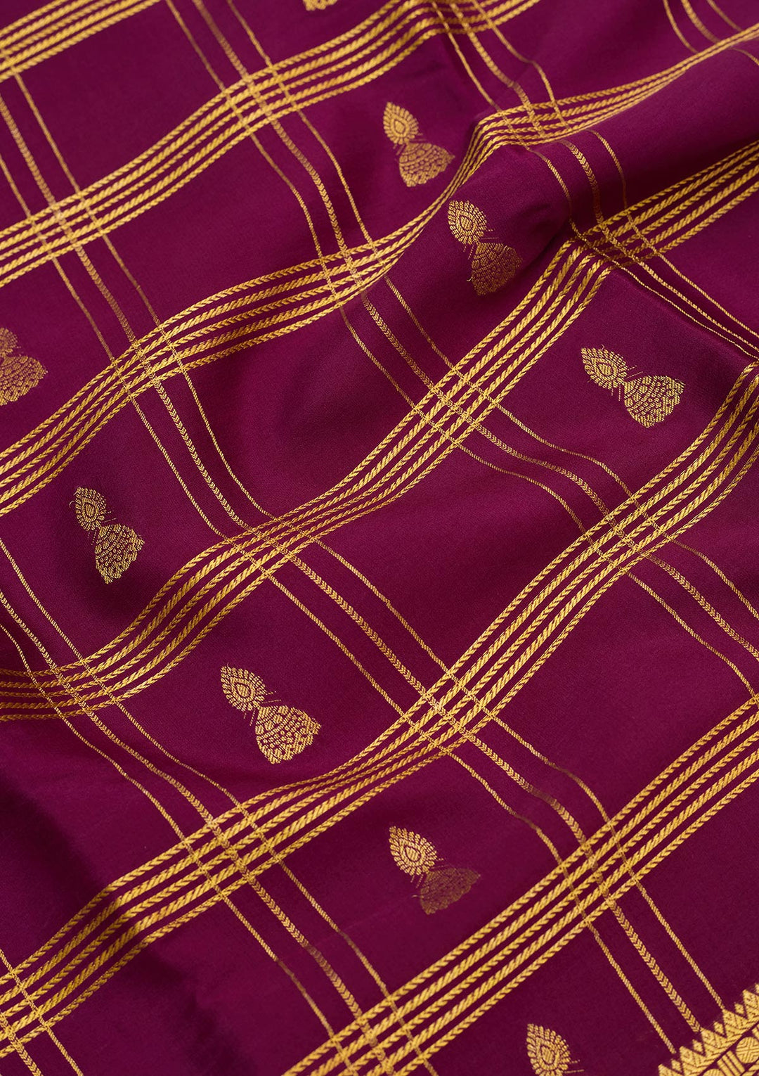 Light Grey Zariwork Pure Crepe Silk Saree