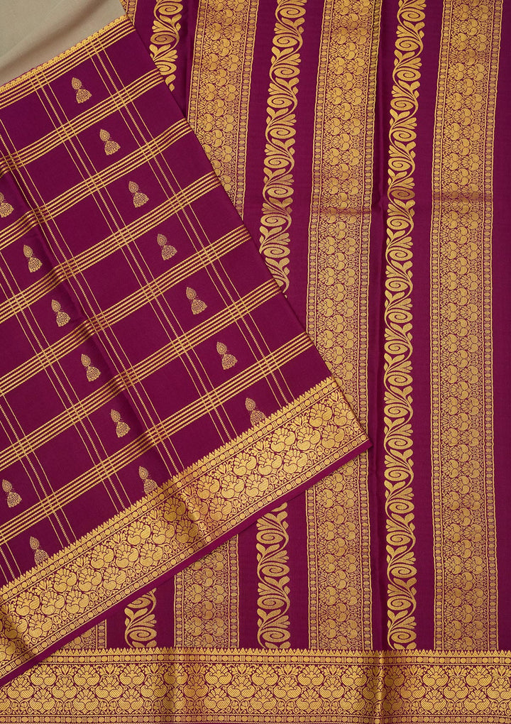 Light Grey Zariwork Pure Crepe Silk Saree