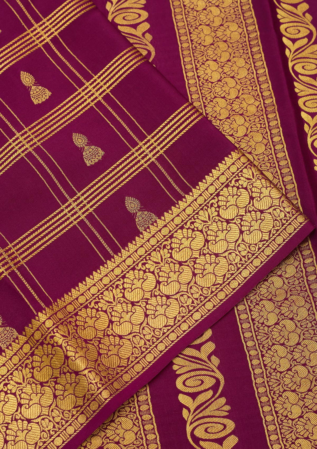Light Grey Zariwork Pure Crepe Silk Saree