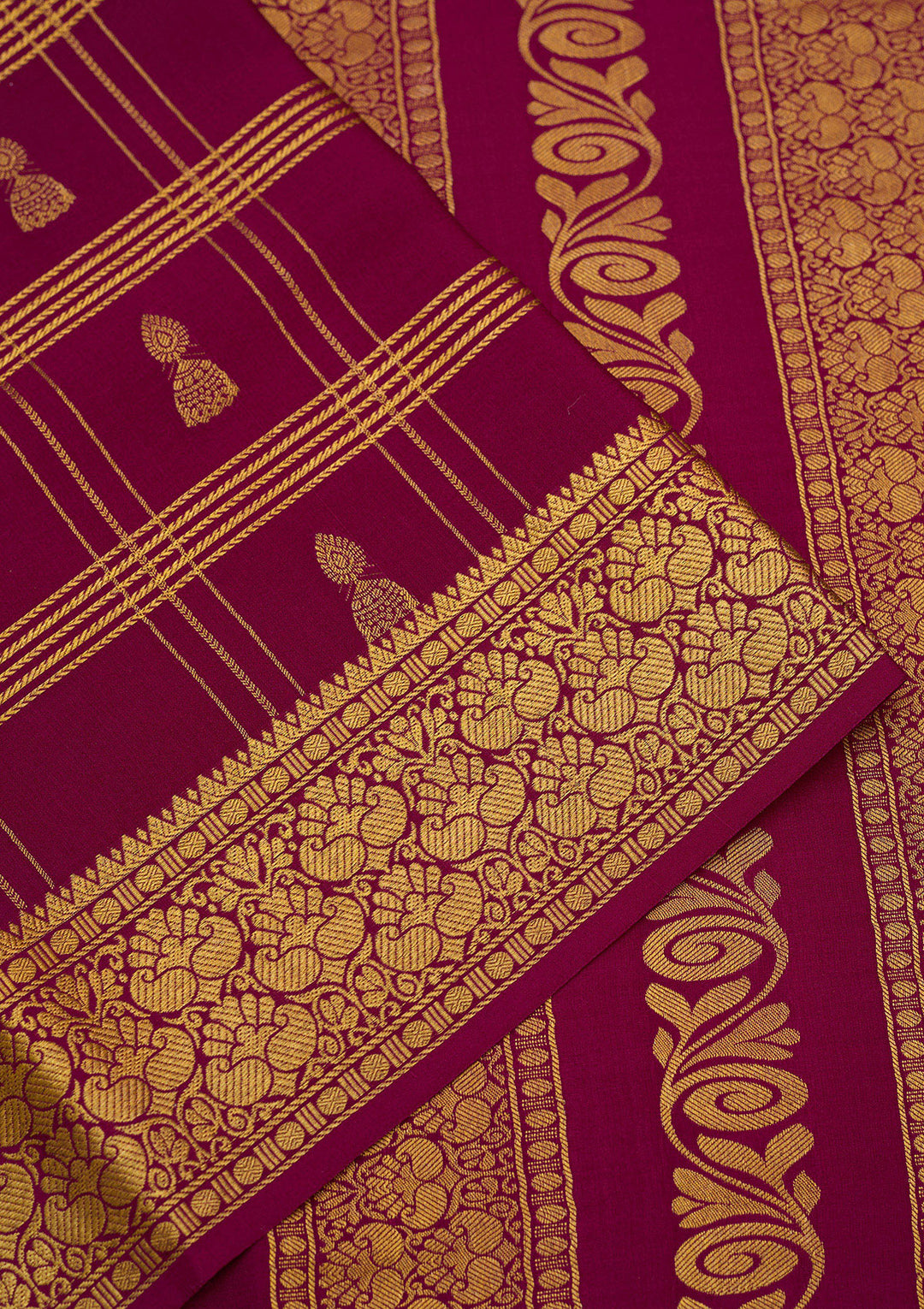 Mustard Zariwork Pure Crepe Silk Saree