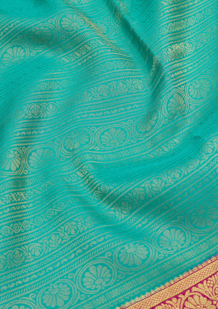 Blue Zariwork Pure Crepe Silk Saree