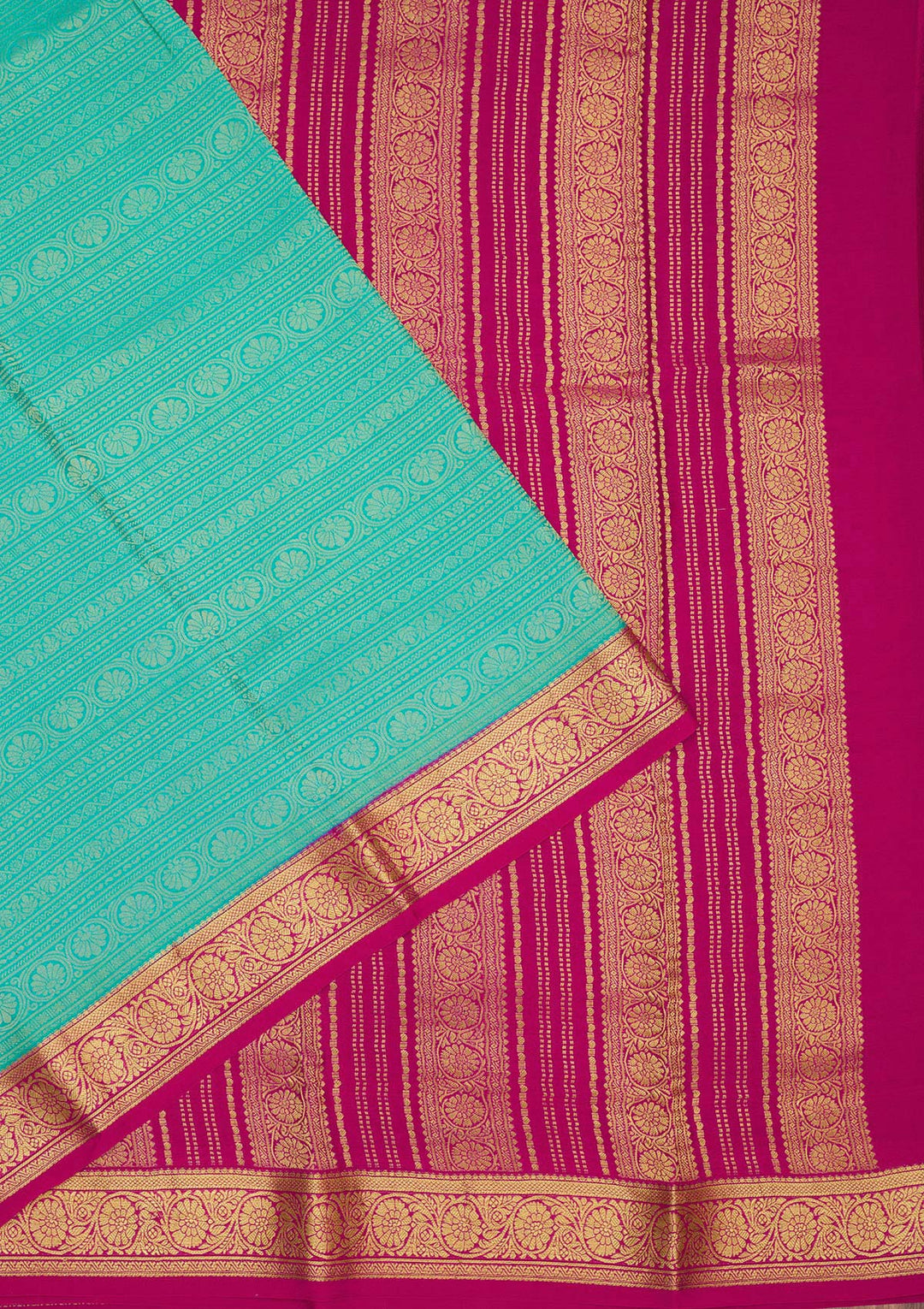 Blue Zariwork Pure Crepe Silk Saree