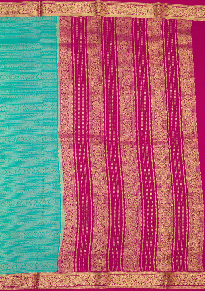 Blue Zariwork Pure Crepe Silk Saree