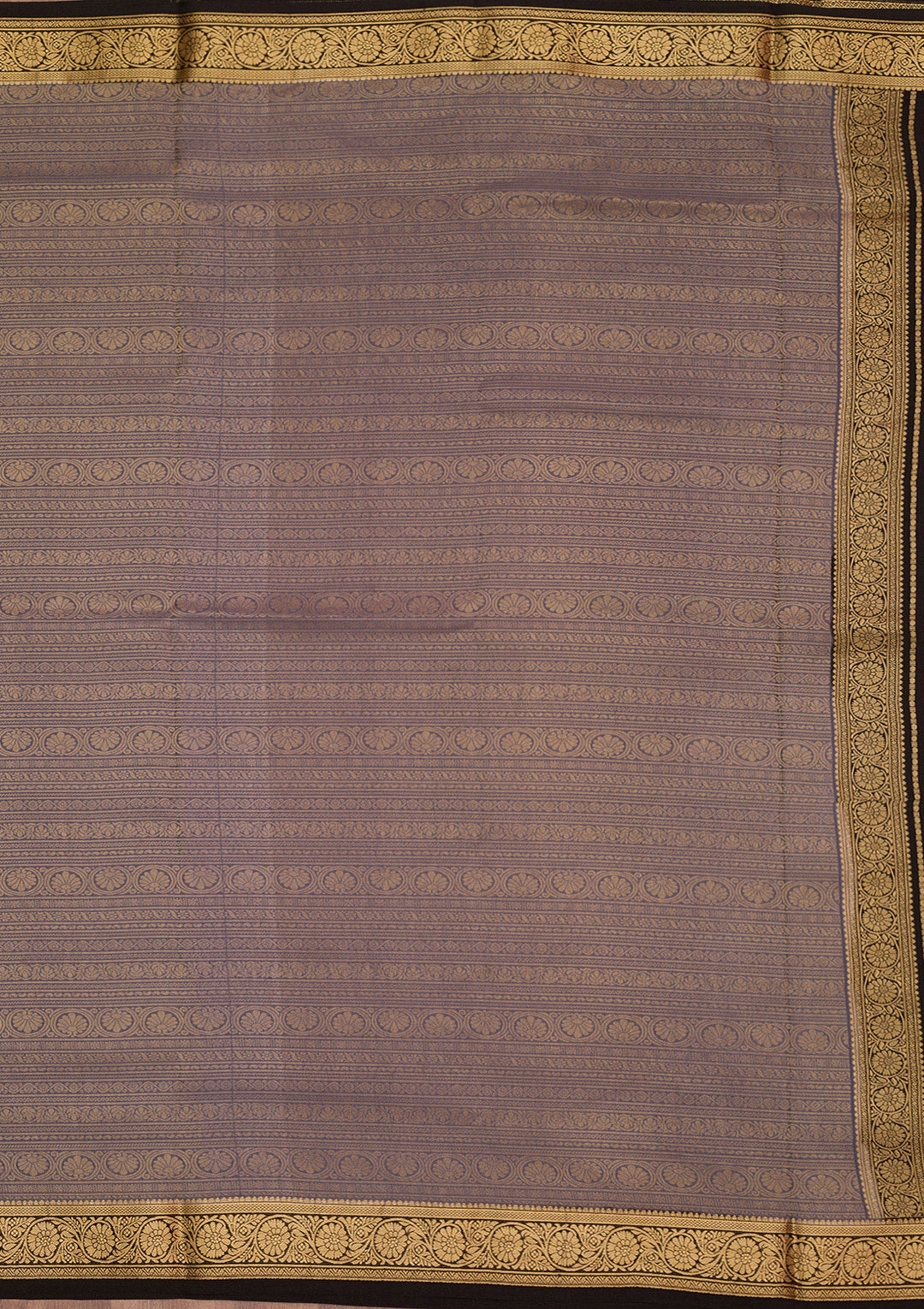 Grey Zariwork Pure Crepe Silk Saree