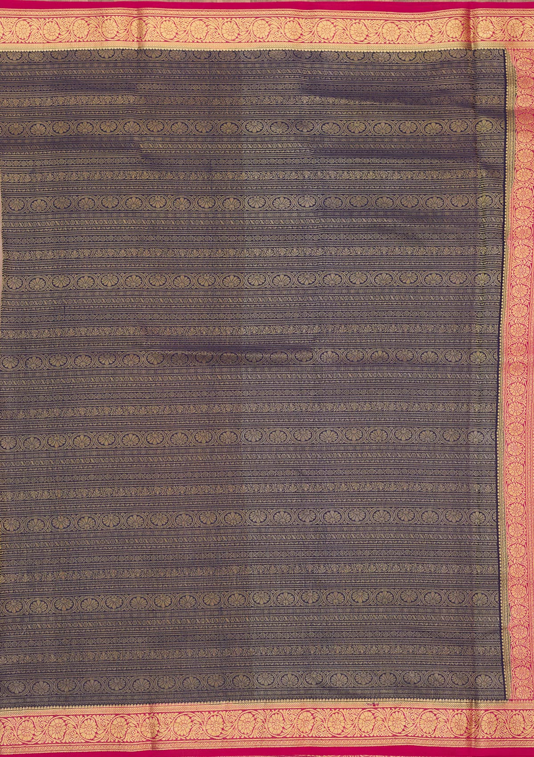 Grey Zariwork Pure Crepe Silk Saree
