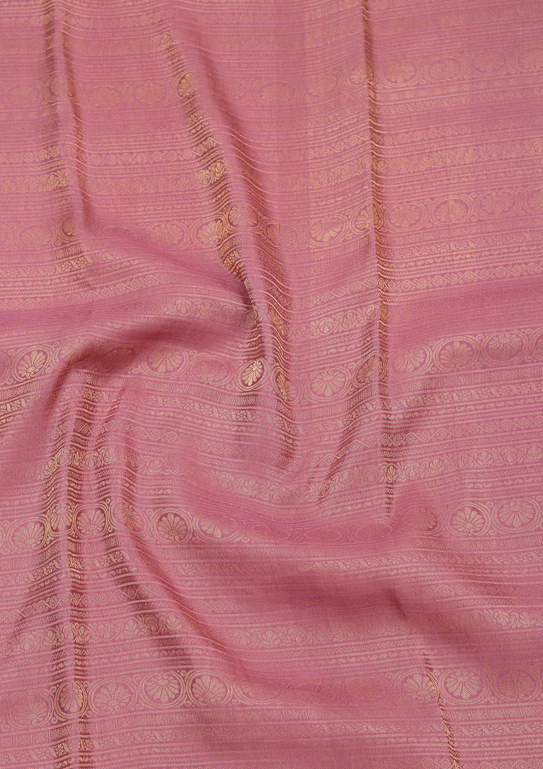 Onion Pink Zariwork Pure Crepe Silk Saree