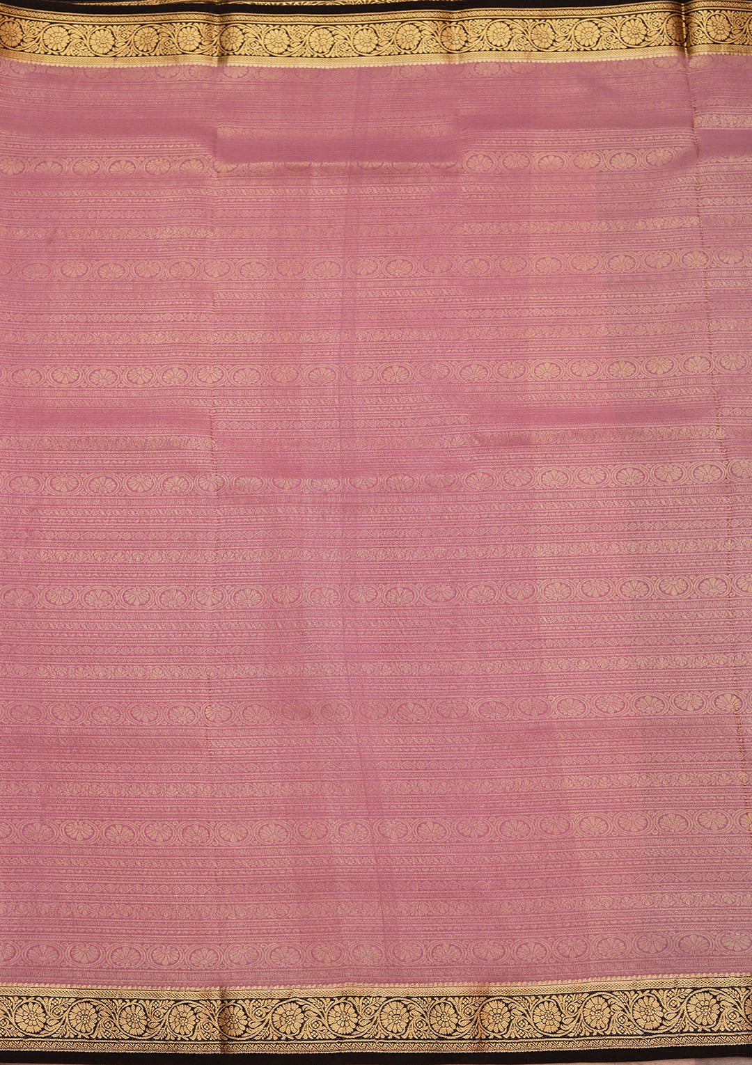 Onion Pink Zariwork Pure Crepe Silk Saree