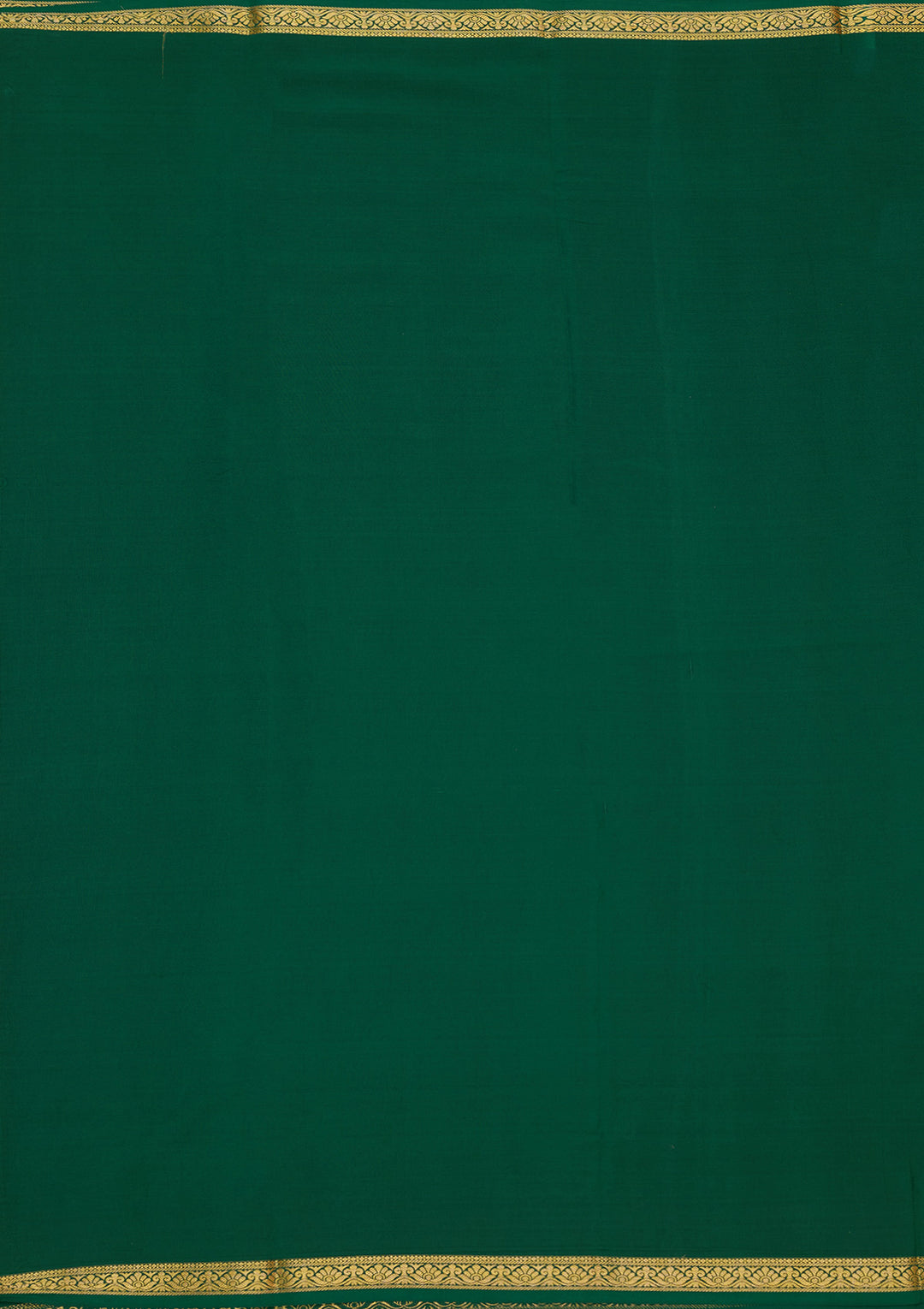 Bottle Green Zariwork Pure Crepe Silk Saree