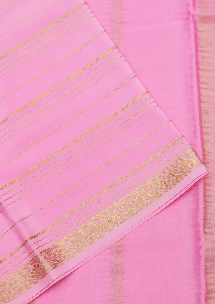 Lavender Zariwork Pure Crepe Silk Saree
