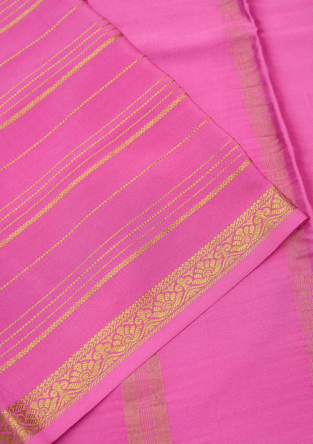 Onion Pink Zariwork Pure Crepe Silk Saree