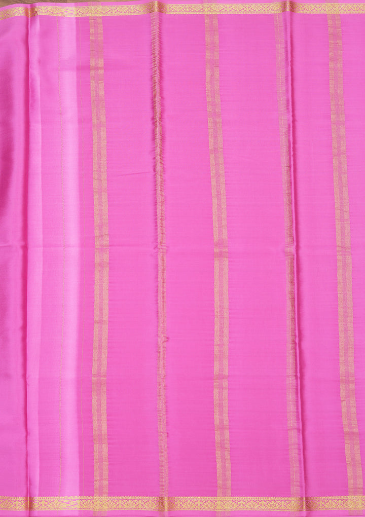 Pink Zariwork Pure Crepe Silk_Saree