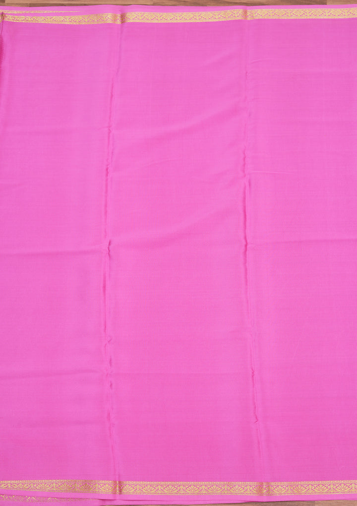 Pink Zariwork Pure Crepe Silk_Saree