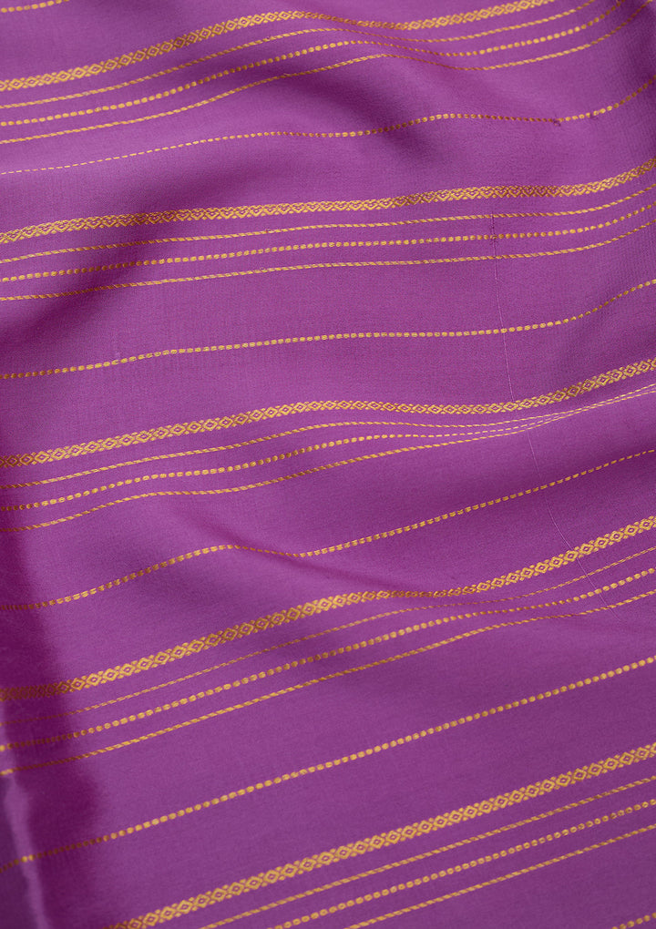 Purple Zariwork Pure Crepe Silk Saree