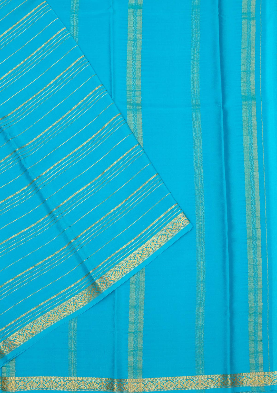 Royal Blue Zariwork Pure Crepe Silk Saree