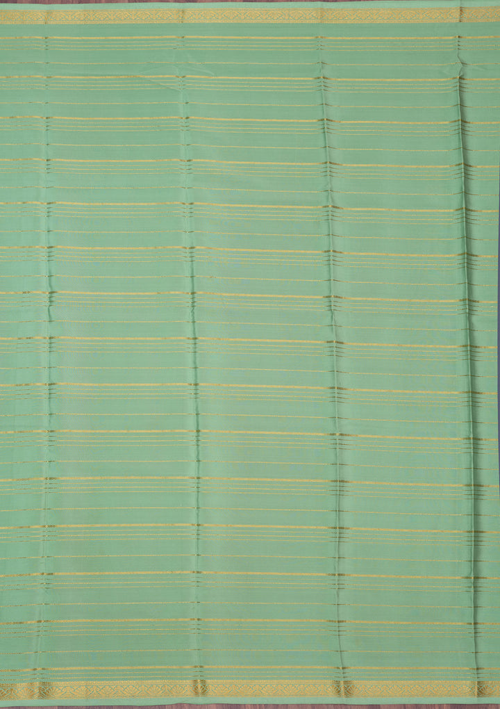 Sea Green Zariwork Pure Crepe Silk Saree