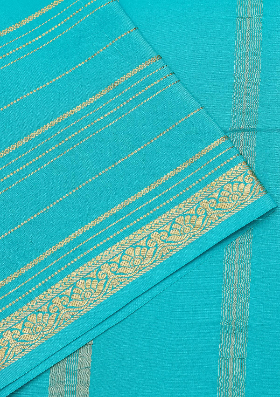 Sky Blue Zariwork Pure Crepe Silk Saree