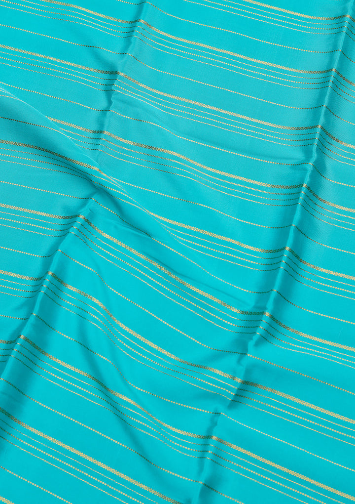 Sky Blue Zariwork Pure Crepe Silk Saree
