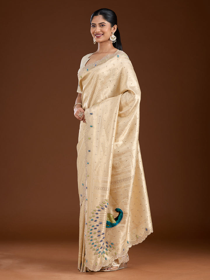 Gold Stonework (Gold) Silk Saree