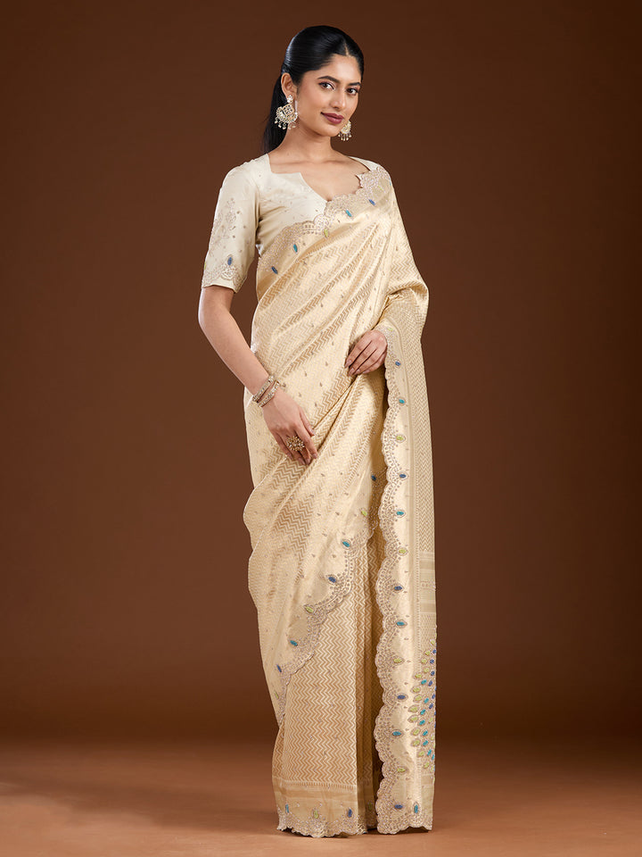Gold Stonework (Gold) Silk Saree