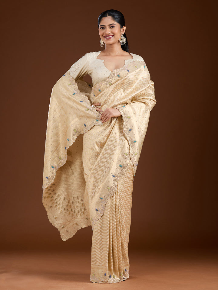 Gold Stonework (Gold) Silk Saree