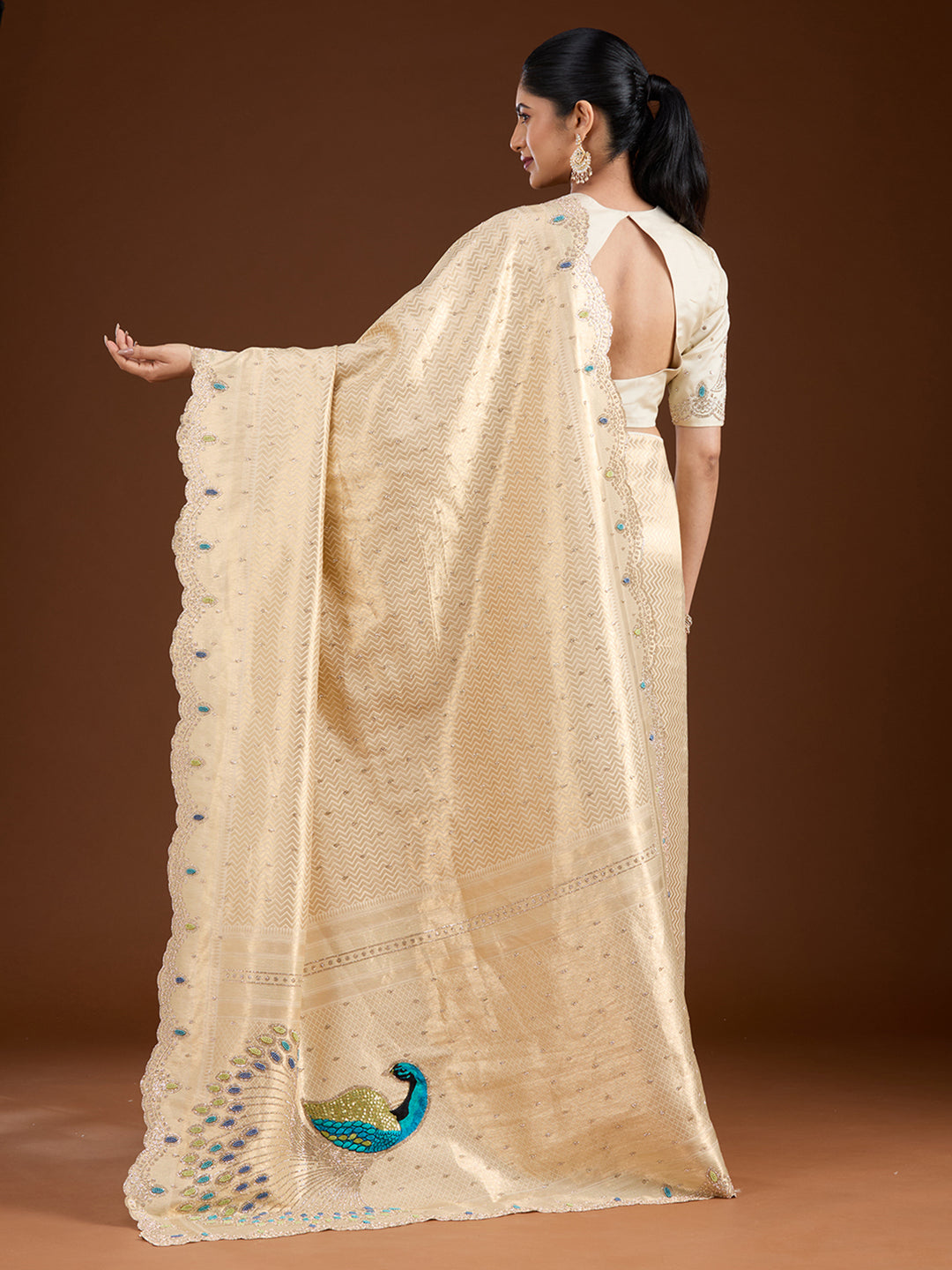 Gold Stonework (Gold) Silk Saree