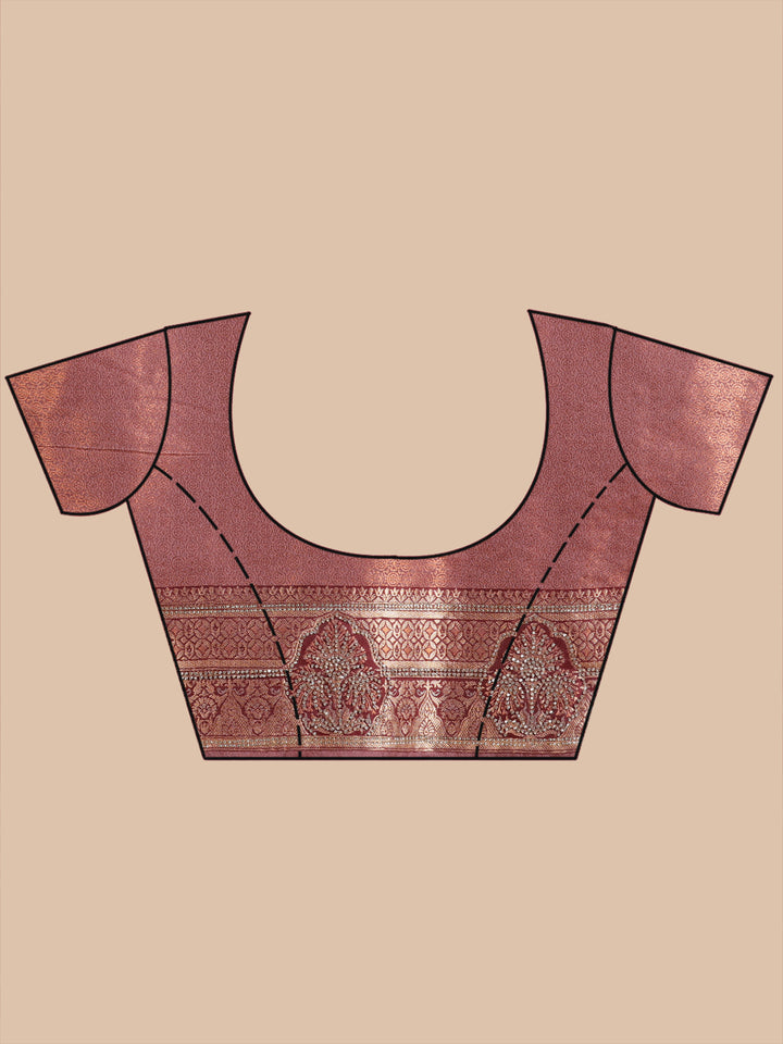 Lavender Aariwork Art Silk Silk_Saree