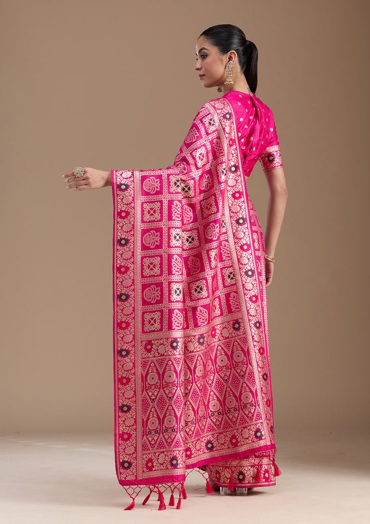 Magenta Pink Kanjivaram Silk Saree