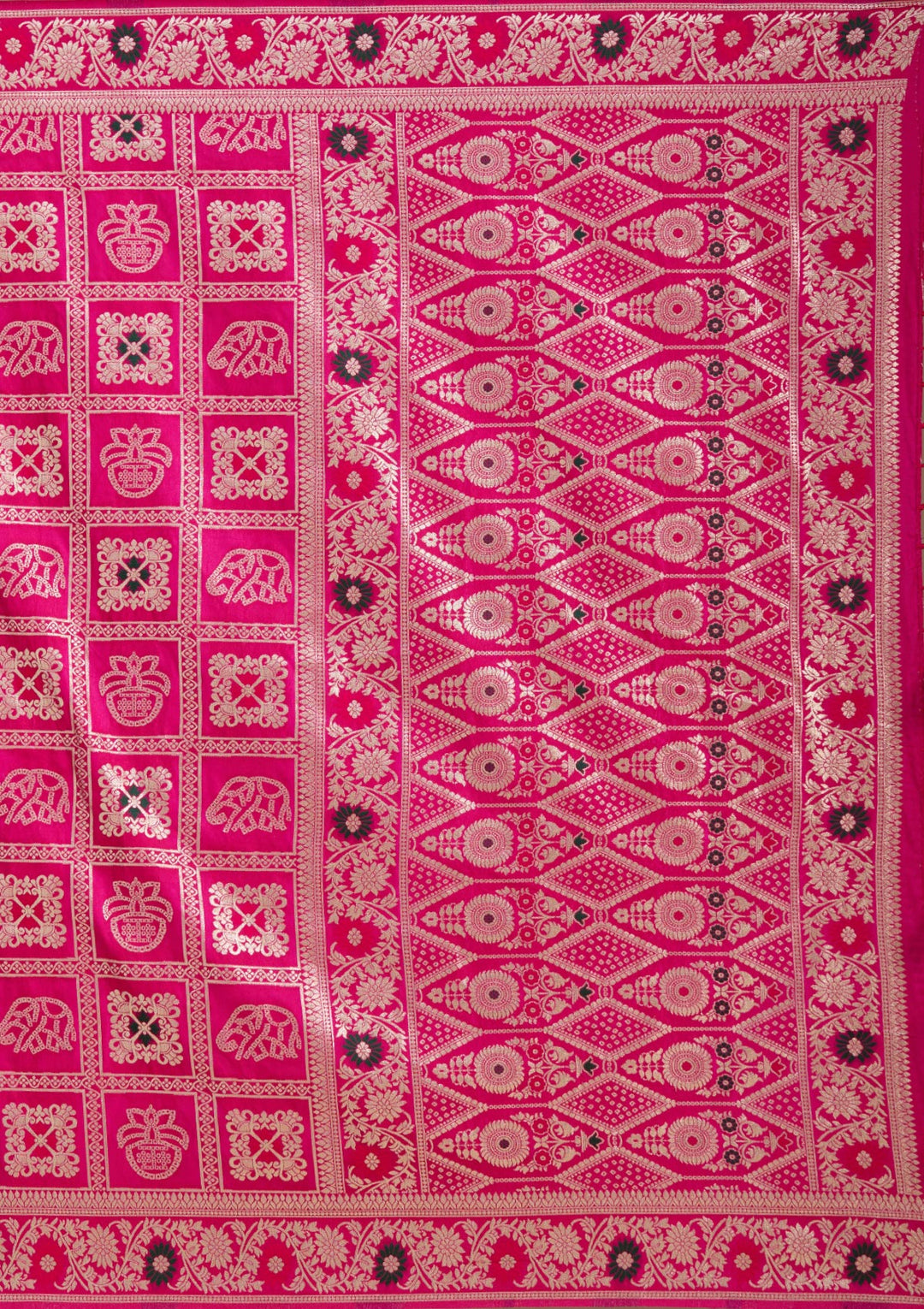 Magenta Pink Kanjivaram Silk Saree