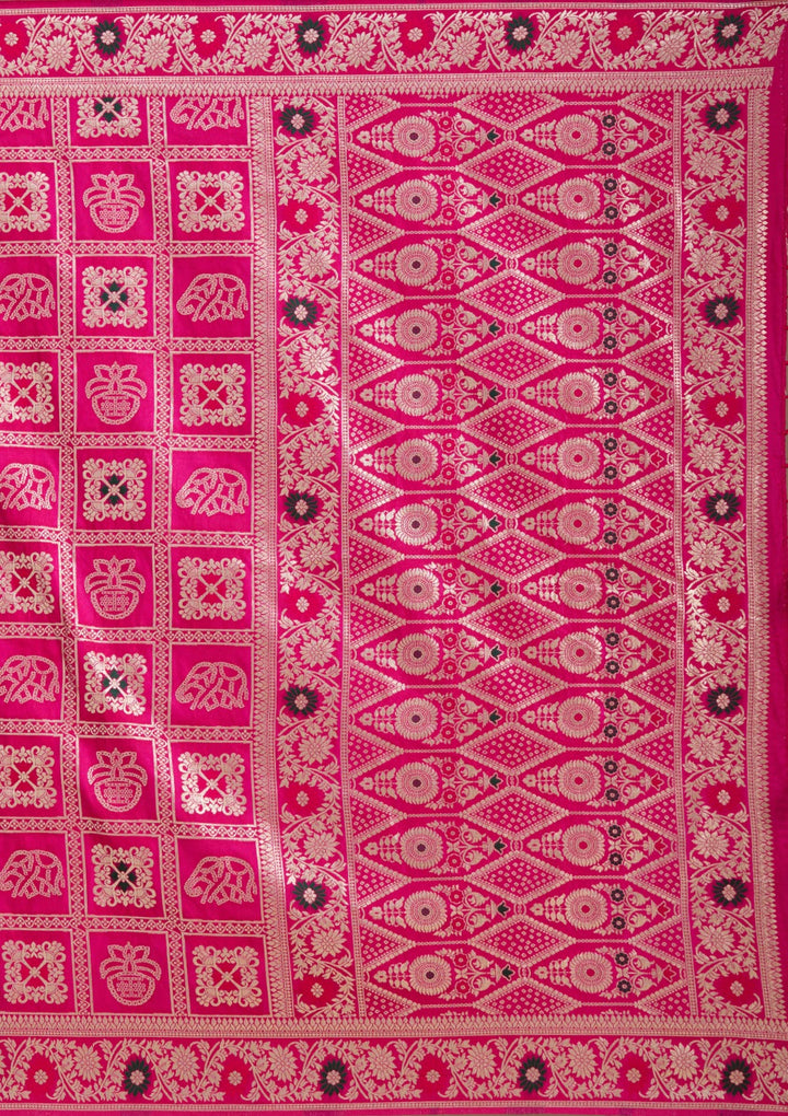 Magenta Pink Kanjivaram Silk Saree
