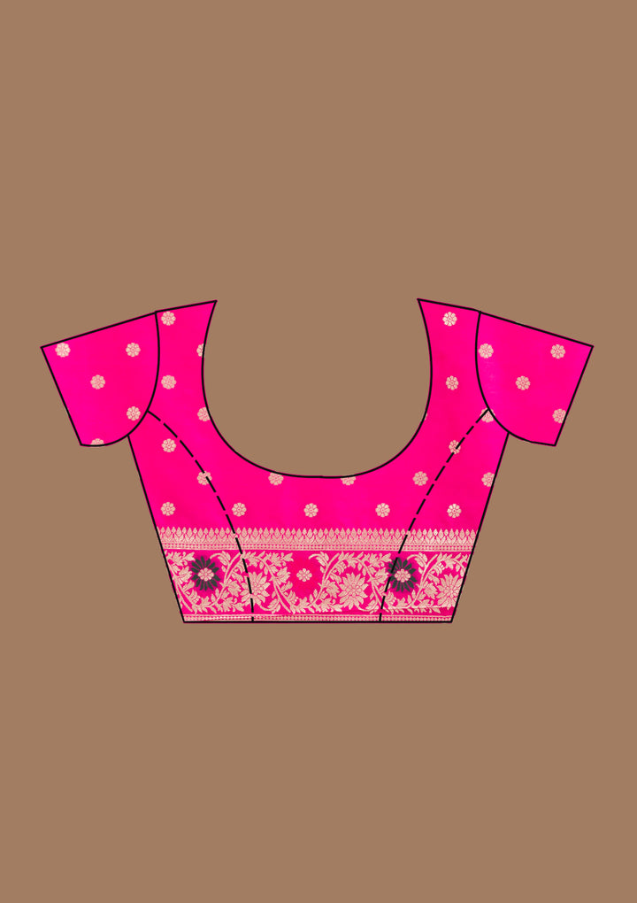 Magenta Pink Kanjivaram Silk Saree