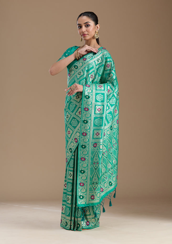 Rama Green Kanjivaram Silk Saree