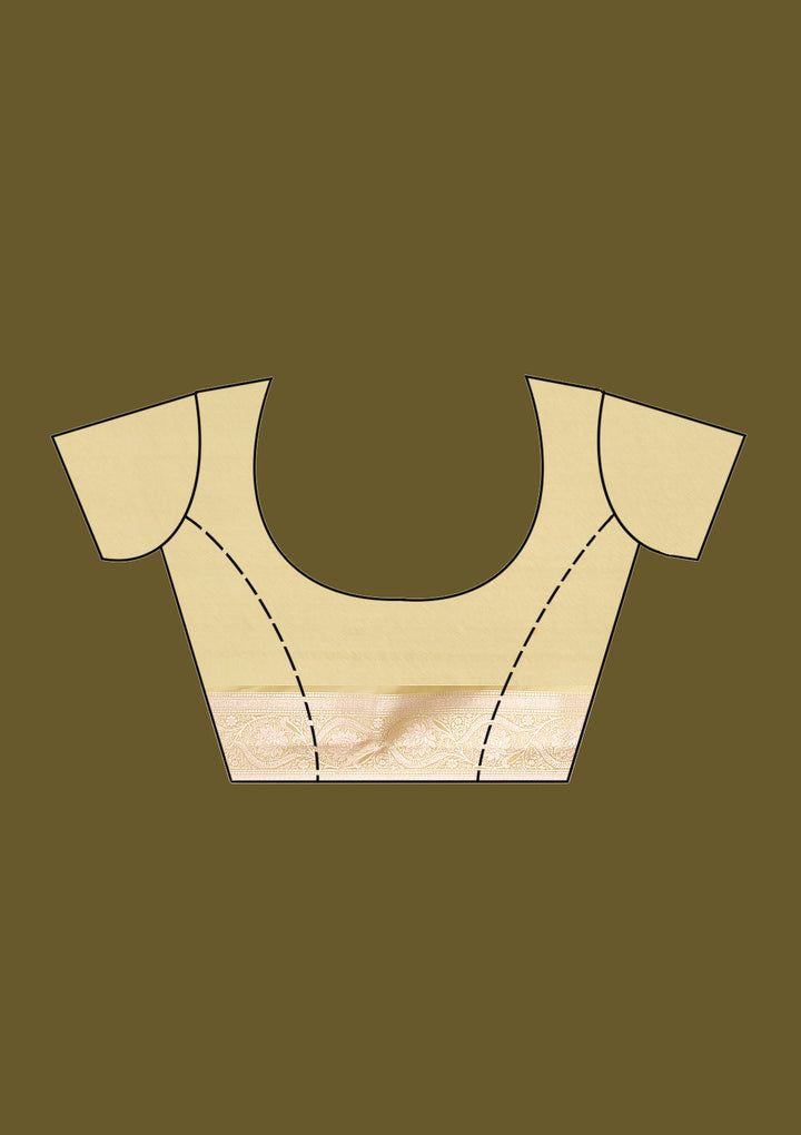 Pista Green Zariwork (Gold) Art Silk Saree