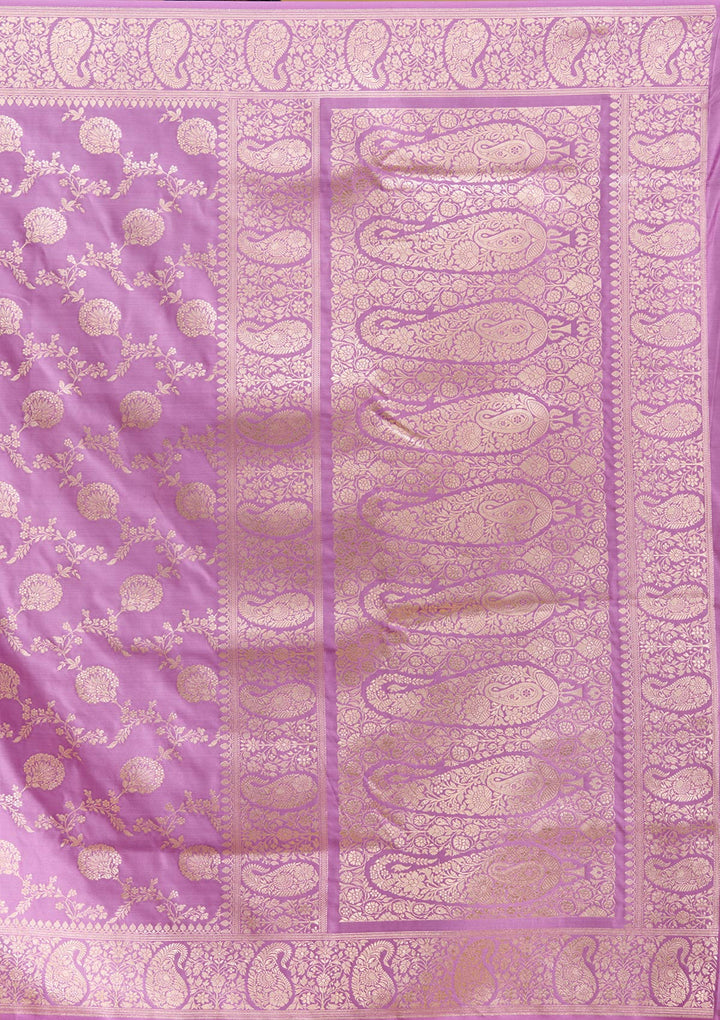 Lavender Zariwork Art Silk Saree