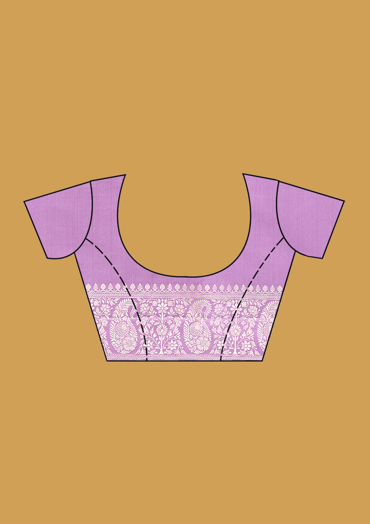 Lavender Zariwork Art Silk Saree