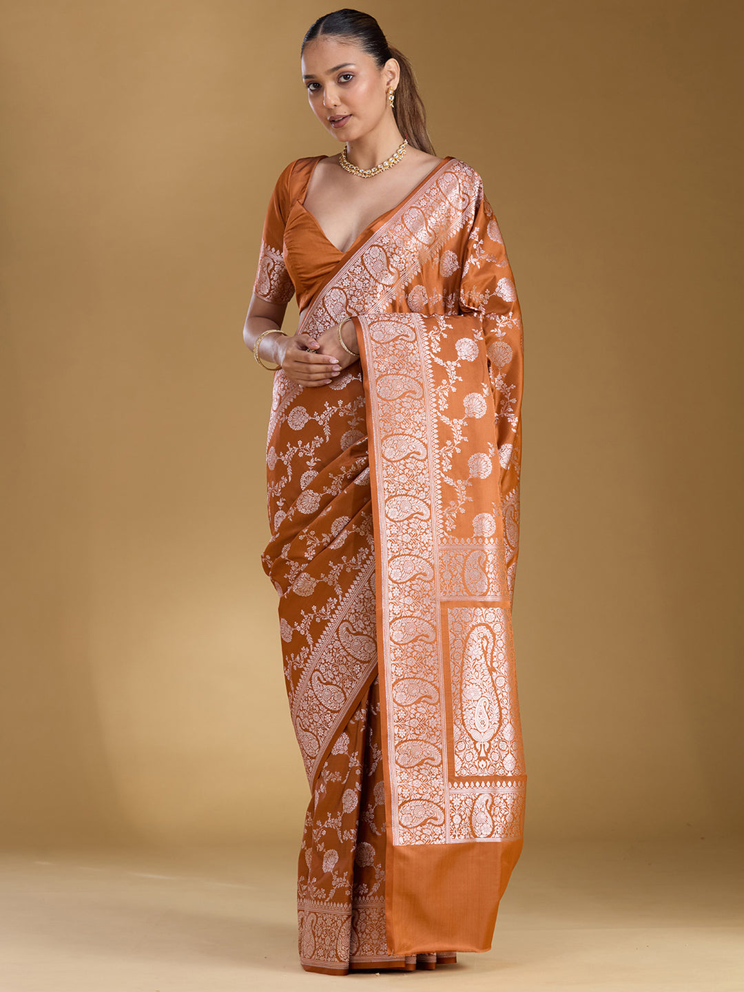 Mustard Zariwork Art Silk Silk_Saree